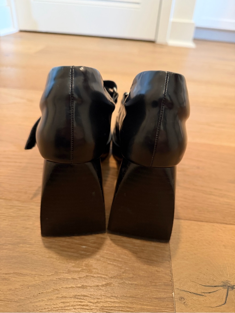 Jeffrey Campbell Reine Platform Mary Jane Pump Black Chunky Heel size 10 - Picture 5 of 14